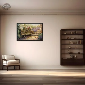 Tableau Vintage Fleurs dans un style steampunk