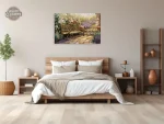 Tableau floral vintage, ambiance jardin anglais