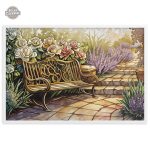Œuvre d'art steampunk, fleurs d'un jardin anglais