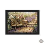 Tableau de fleurs, design vintage et steampunk