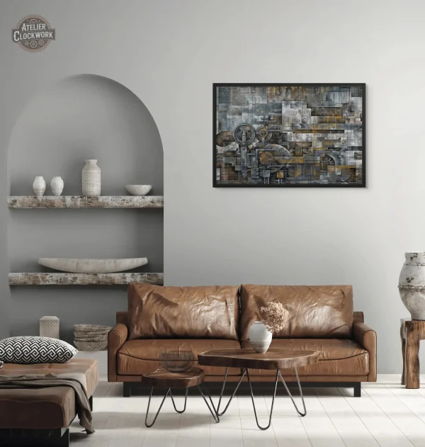 Art mural inspiré par l'ère industrielle