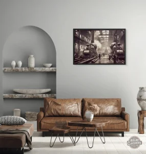 Tableau vintage inspiré du mouvement steampunk