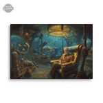 Décoration murale évoquant l'univers de Jules Verne