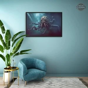 Tableau Kraken - Monstre des Profondeurs en style steampunk