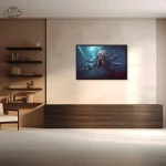 Vue créative du tableau Kraken dans une ambiance steampunk