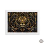 Lion géométrique – une touche d'Art Déco