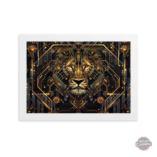 Lion géométrique – une touche d'Art Déco