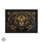 Tableau steampunk avec lion stylisé