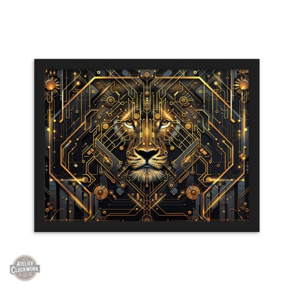 Art mural Lion en style Art Déco