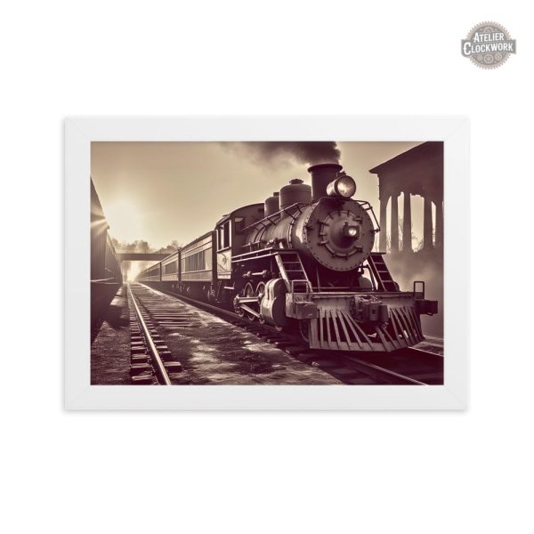 Art mural locomotive en style steampunk