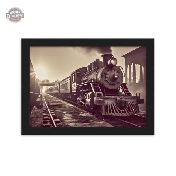 Tableau art steampunk locomotive