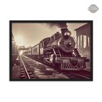 Tableau vintage locomotion artistique