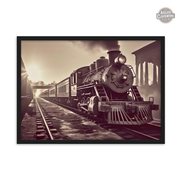 Tableau vintage locomotion artistique