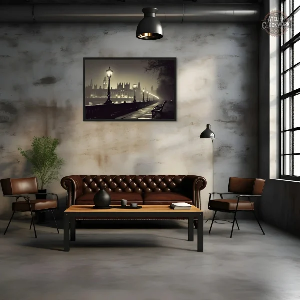 Tableau London - Œuvre inspirée du style steampunk