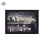 Illustration de Londres en noir et blanc raffinée