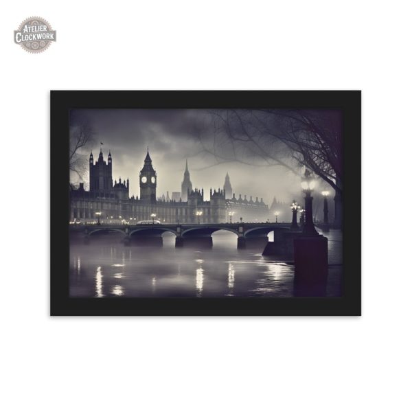 Illustration de Londres en noir et blanc raffinée