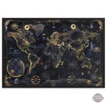 Art mural steampunk pour passionnés de voyages