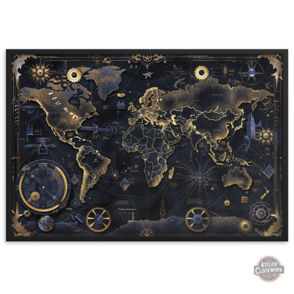 Art mural steampunk pour passionnés de voyages