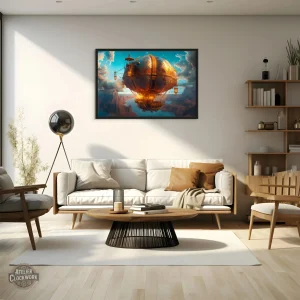 Tableau Montgolfière Steampunk