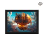 Design unique de montgolfière dans l'univers steampunk