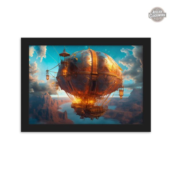 Design unique de montgolfière dans l'univers steampunk
