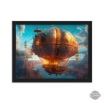 Art décoratif steampunk avec montgolfière