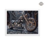 Décor mural Moto dans une esthétique vintage