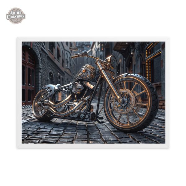 Oeuvre d'art Moto inspirée du style Steampunk