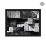 Tableau artistique noir et blanc moderne