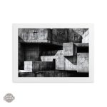Art mural noir et blanc au style vintage