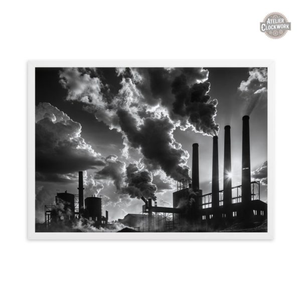 Création artistique steampunk noir et blanc