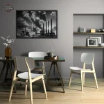 Décor steampunk avec tableau noir et blanc