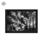 Art mural noir et blanc steampunk