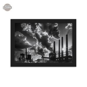 Art mural noir et blanc steampunk