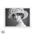 Tableau noir et blanc avec motif steampunk