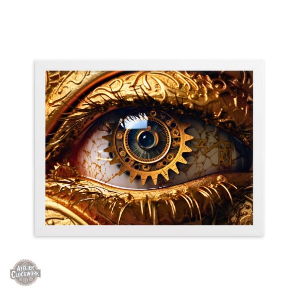 Tableau original Oeil Mécanique steampunk