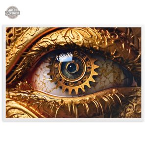Art mural Oeil Mécanique design steampunk