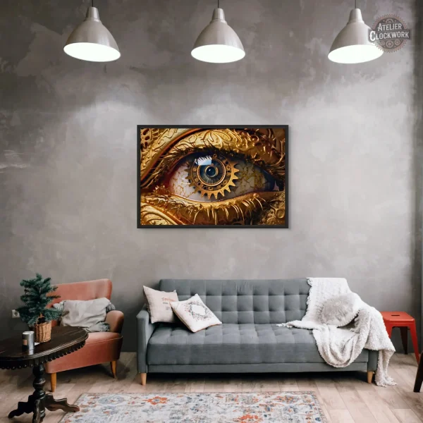 Tableau décoratif Oeil Mécanique inspiré steampunk