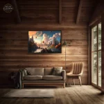 Peinture inspirée du steampunk avec paysages uniques
