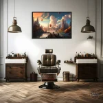 Peinture steampunk avec nuances de fantastique