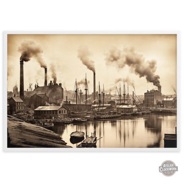 tableau-paysage-industriel-1 Tableau Paysage Industriel en noir et blanc