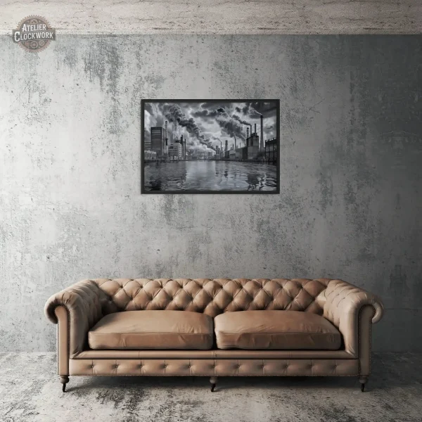 tableau-peint-industriel-1 Tableau Peint Industriel en Noir et Blanc