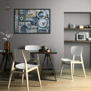 Peinture aux éléments steampunk raffinés