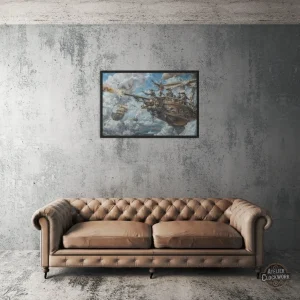 Art mural inspiré du steampunk