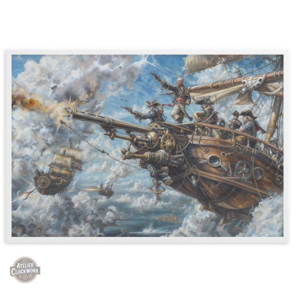 Illustration steampunk avec éléments maritimes