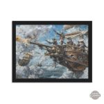 Tableau unique alliant pirate et steampunk