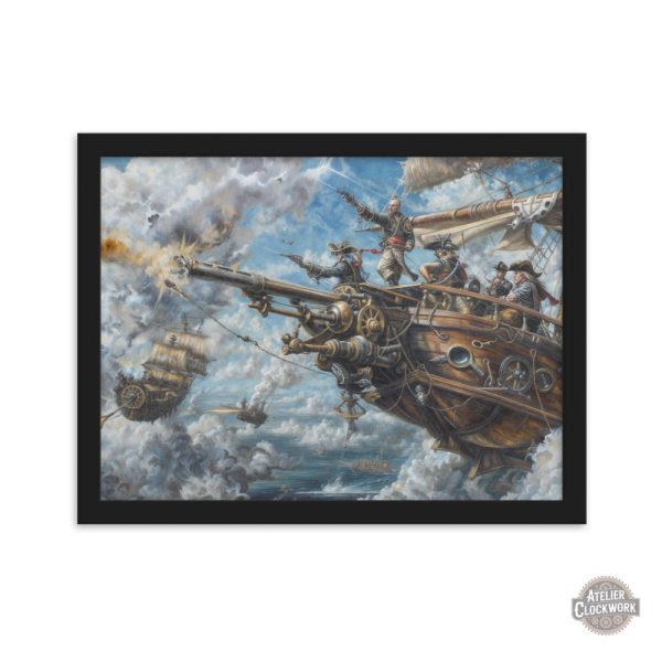 Tableau unique alliant pirate et steampunk