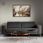 Tableau artistique au charme vintage industriel