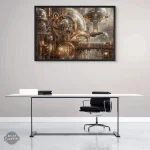 Tableau Steampunk Building - Art industriel imaginaire