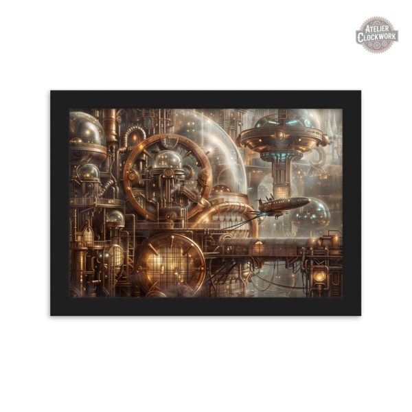 Peinture Steampunk sur fond de machinerie